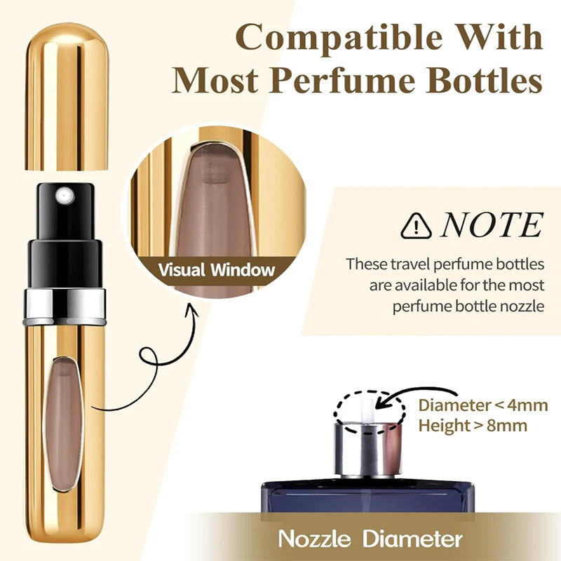 1/4Pcs 5ml Perfume Atomizer Portable Liquid Container