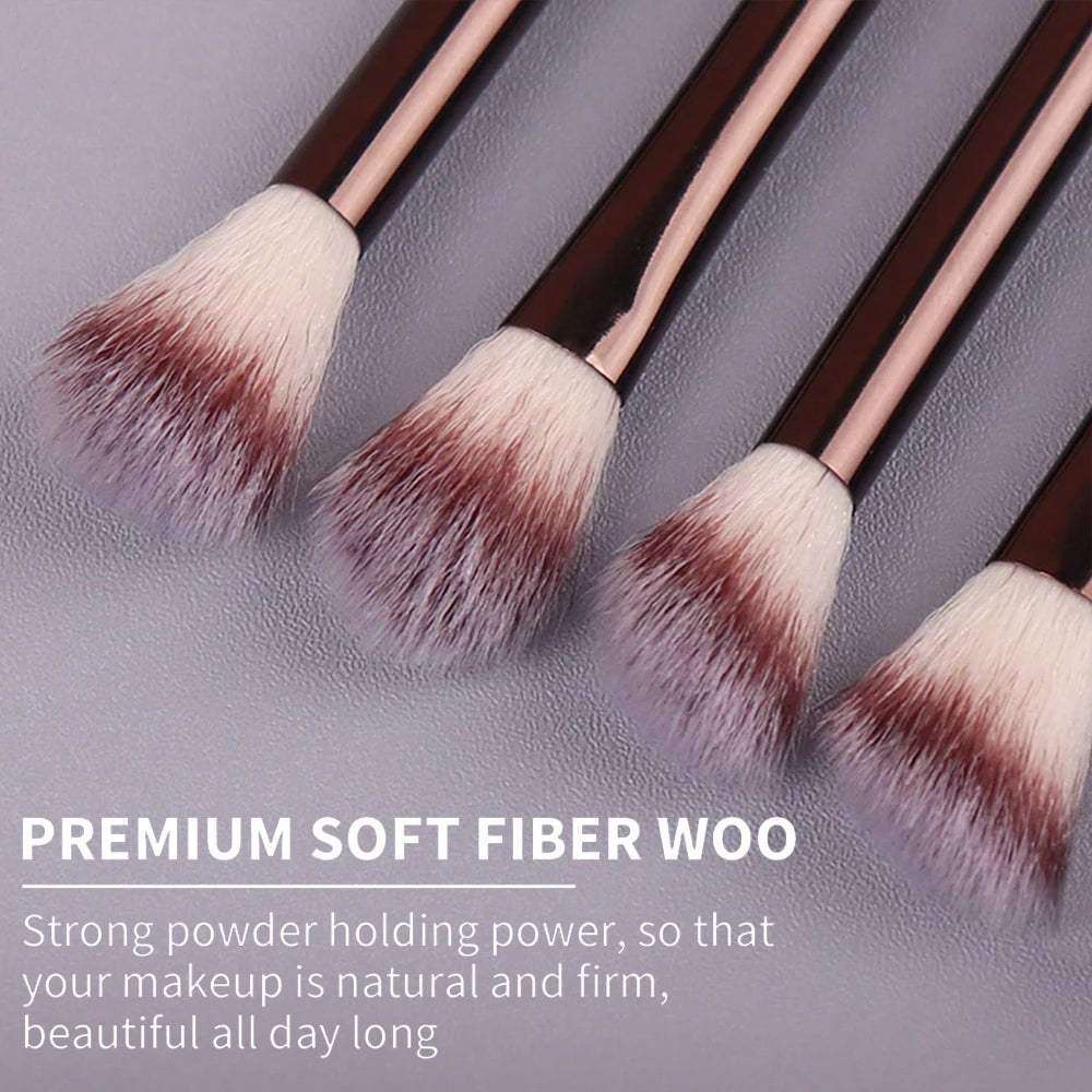 Soft Bristle Kabuki Blending Makeup Brush Set 13Pcs