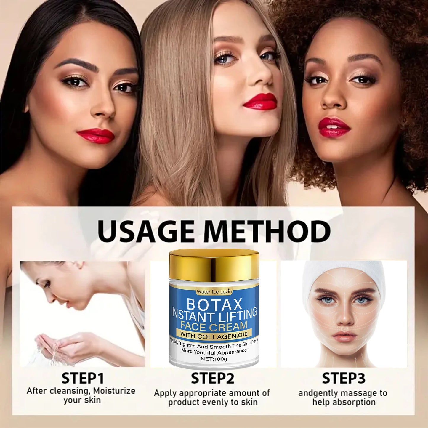 Collagen face lifting cream