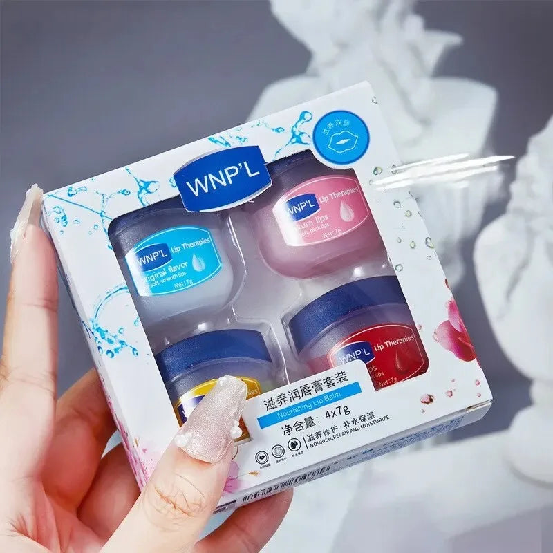 4/6/8pcs Moisturising Lip Balm Set Whitening Moisturising Base Natural Plant Base Moisturising Lip Care Jelly Moisturiser
