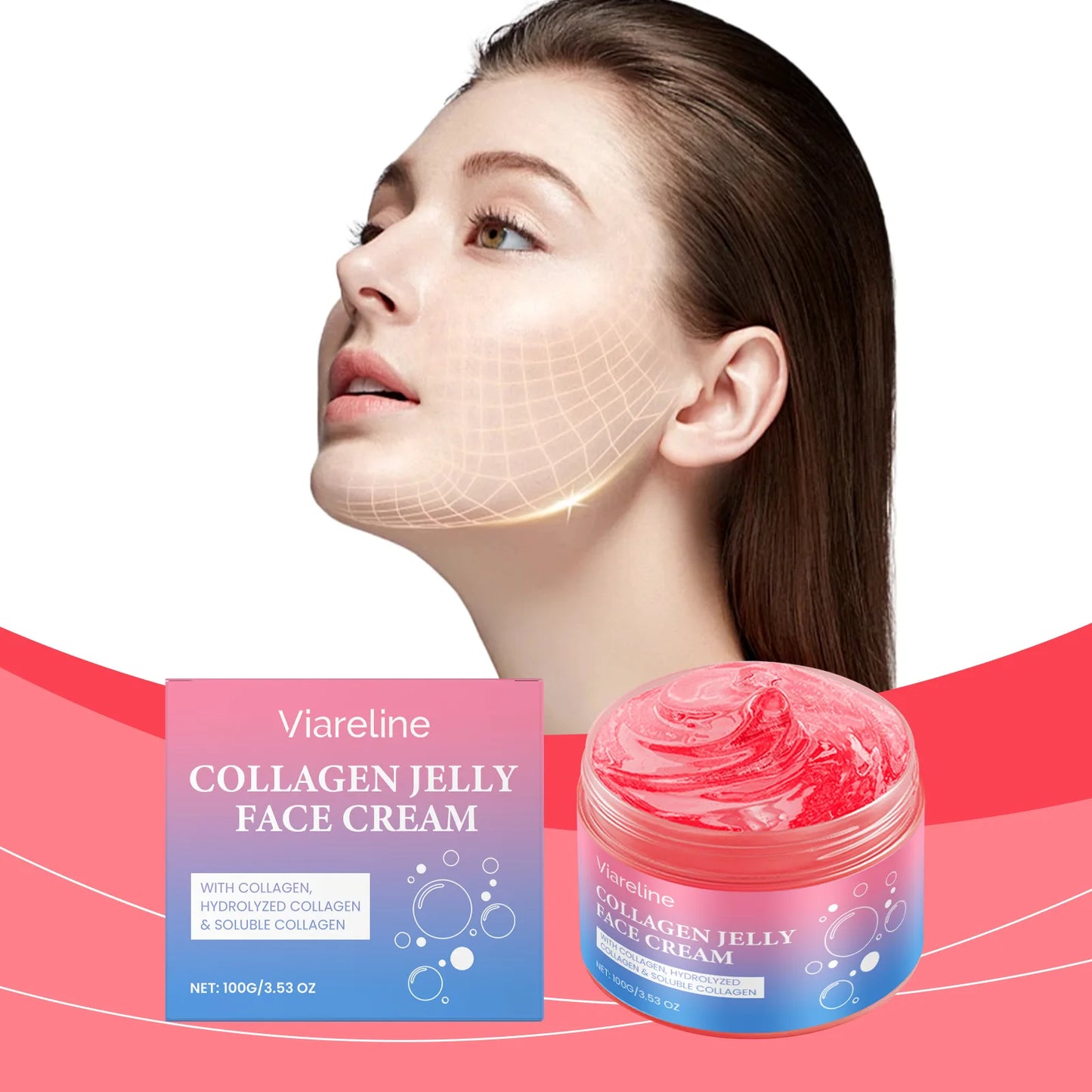 Collagen Face Cream Deep Hydration, Improve Skin, brightening softening and smoothing.
