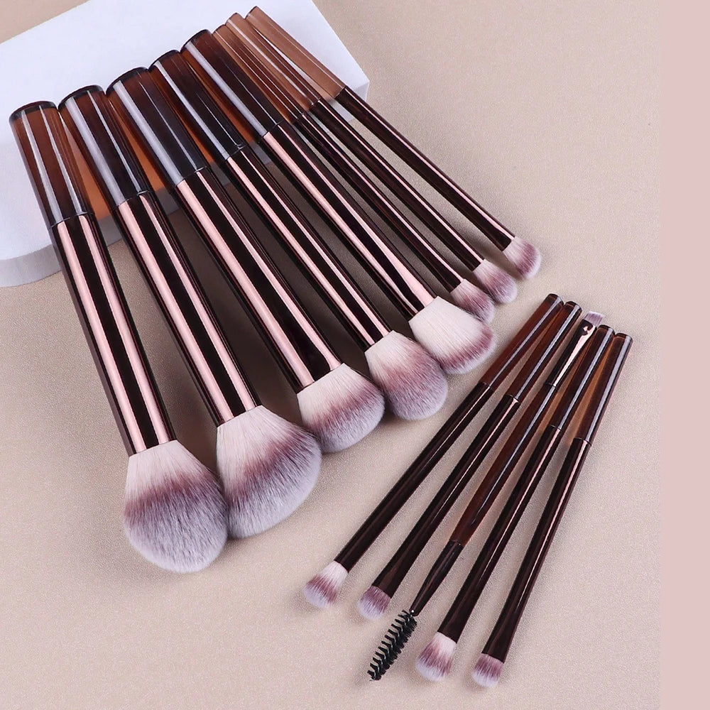 Soft Bristle Kabuki Blending Makeup Brush Set 13Pcs