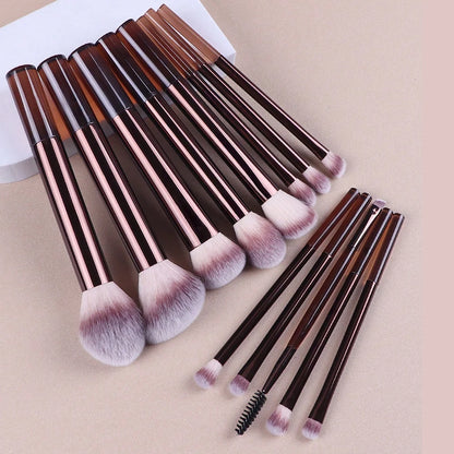 Soft Bristle Kabuki Blending Makeup Brush Set 13Pcs