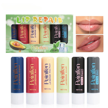 6 Pcs Lip Balm Set Long-lasting Moisturising