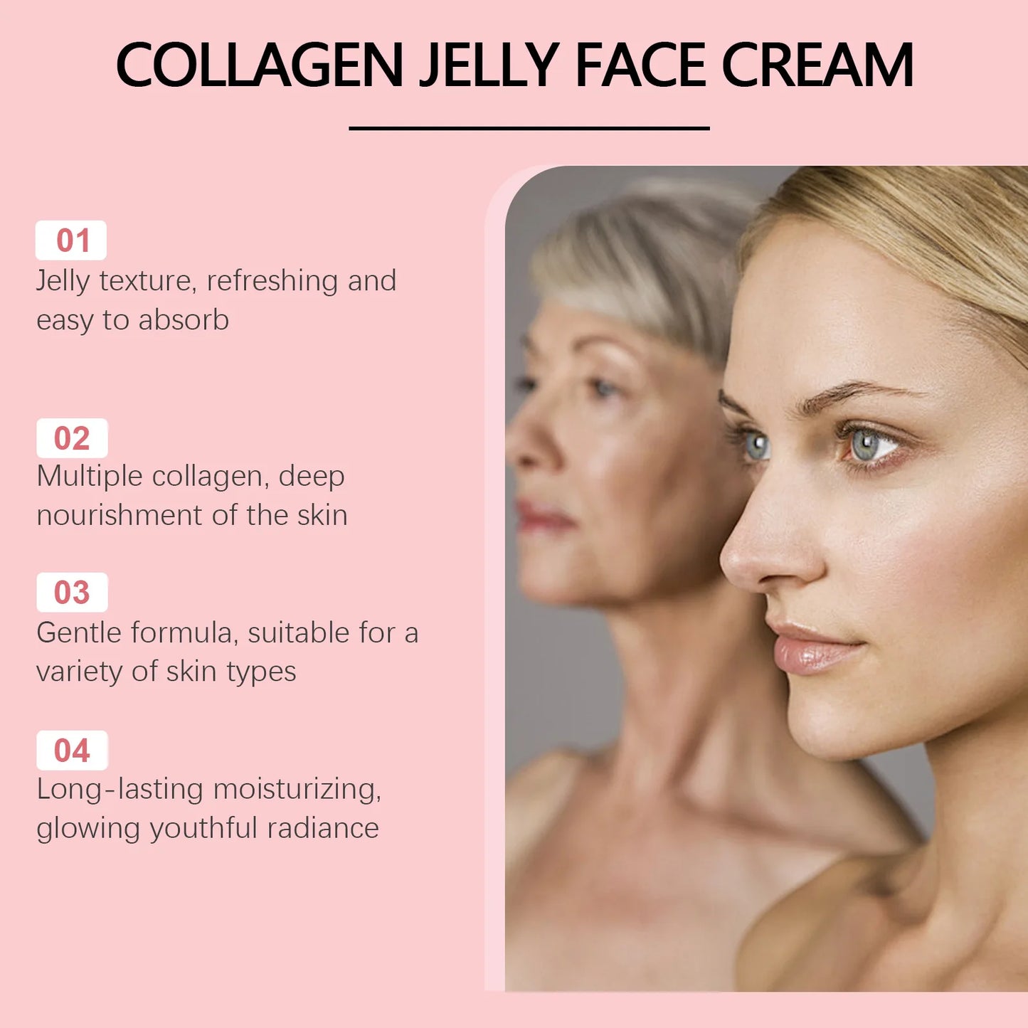 Collagen Face Cream Deep Hydration, Improve Skin, brightening softening and smoothing.