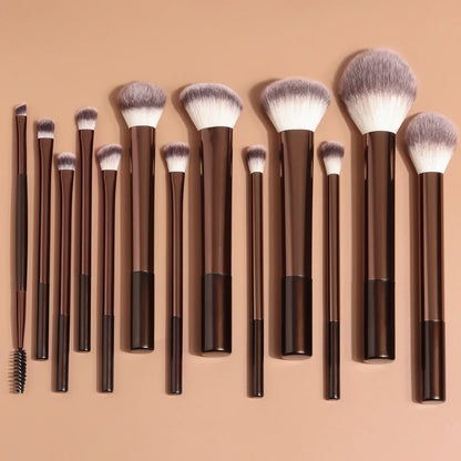 Soft Bristle Kabuki Blending Makeup Brush Set 13Pcs