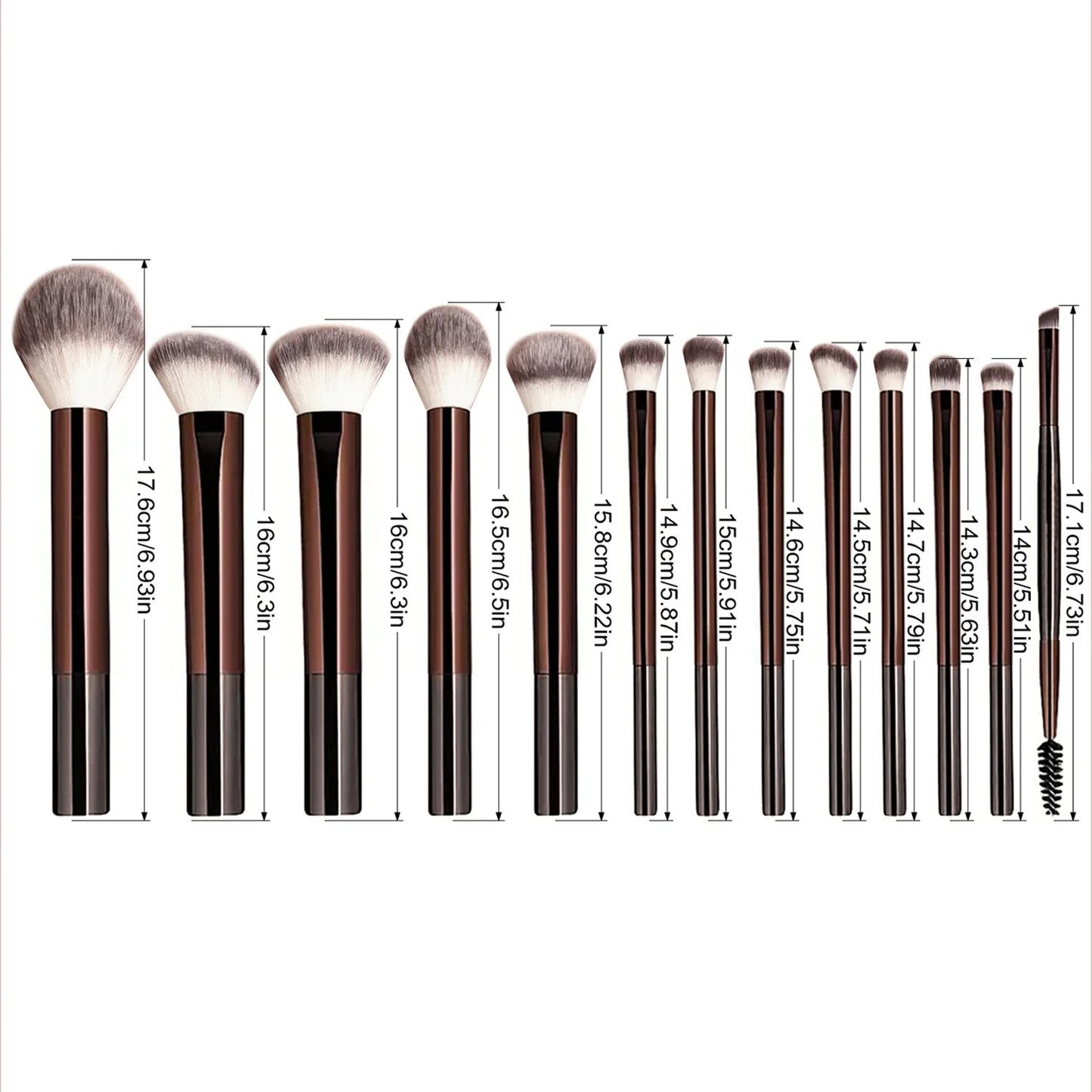 Soft Bristle Kabuki Blending Makeup Brush Set 13Pcs