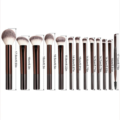 Soft Bristle Kabuki Blending Makeup Brush Set 13Pcs