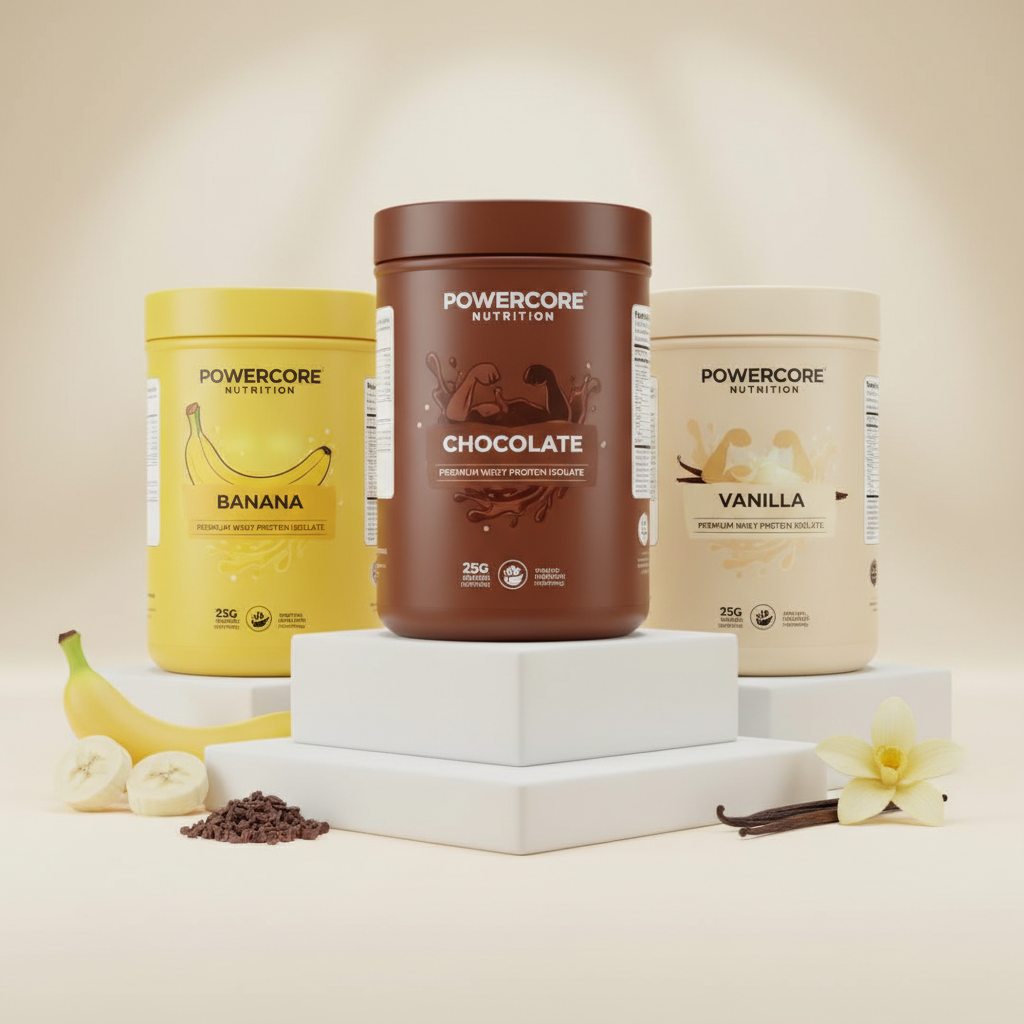 Premium Protein Shake Powder - Banana, Chocolate and Vanilla